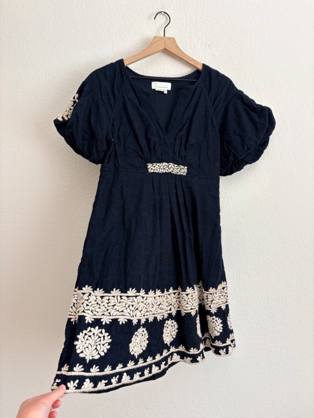 Anthropologie Provence Embroidered Puff Sleeve Mini Dress - Picture 2 of 10